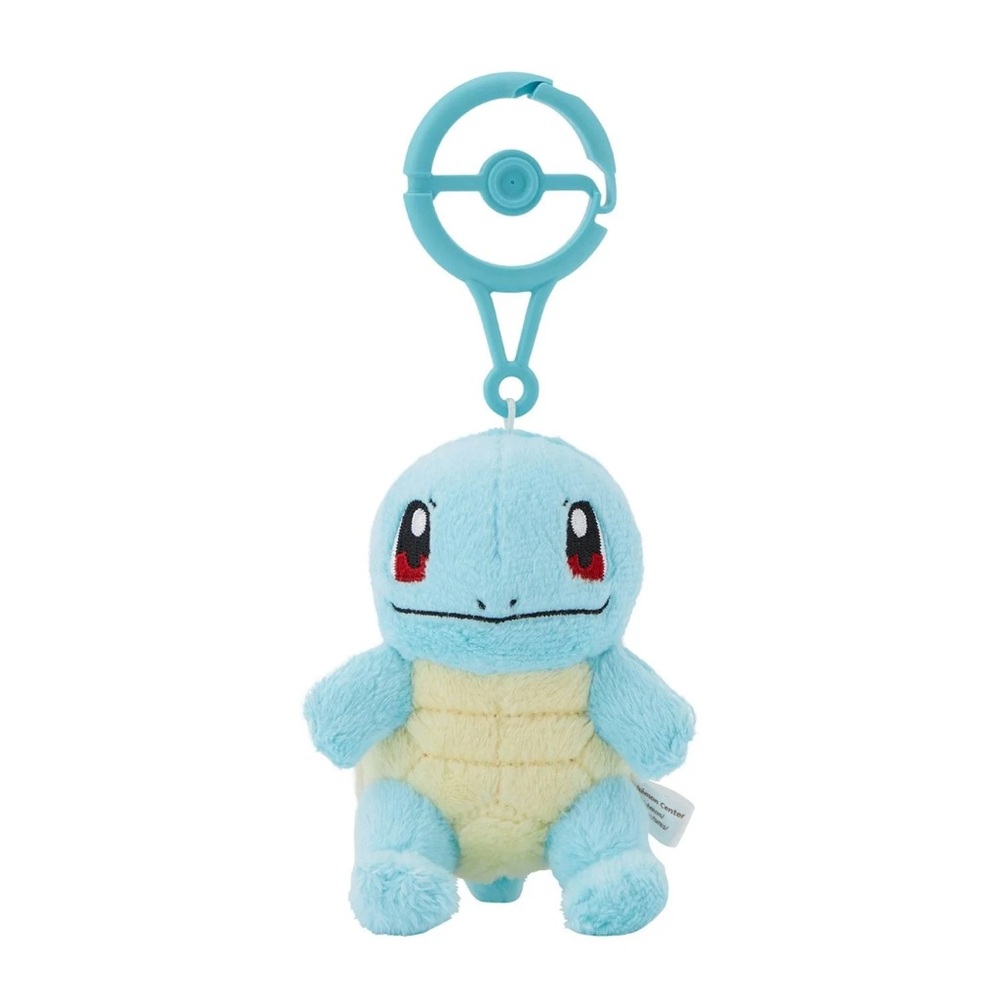 BNWT Pokemon Center Original Squirtle Plush Doll with Carabiner keychain